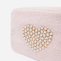 BTB Teddy Heart Cosmetic Pouch -Parker And Hyde shop 0222 06xPETALxAlt1 78274306