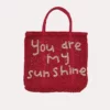 The Jacksons You Are My Sunshine Tote -Parker And Hyde shop 3113 raspberry natural