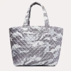 MZ Wallace Light Grey Camo Oxford Large Metro Tote