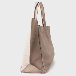 Ampersand As Apostrophe Buffalo Sideways Tote -Parker And Hyde shop 5 3 BxLIGHTTAUPEBUFFALOxAlt2 41460124