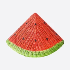 Serpui Marie Wicker Watermelon Bag