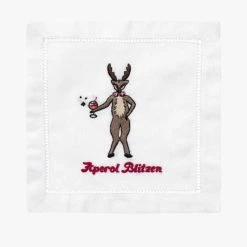 August Morgan Aperol Blitzen Cocktail Napkin Set
