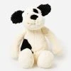 Jellycat Medium Bashful Black & Cream Puppy Plush