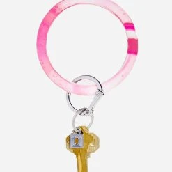O-Venture Big O Key Ring Silicone -Parker And Hyde shop BIG O KEY RING SILICONExTICKLEDPINKMARBLExPrimary 53822620