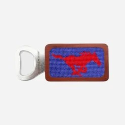 Smathers & Branson Southern Methodist University Needlepoint Bottle Opener
