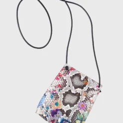 B-MAY Floral Python Cell Pouch Crossbody Bag