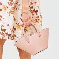 Little Liffner Women's Micro Chained Open Tulip Tote -Parker And Hyde shop CR3643xDUSTYPINKxAlt1 68410180