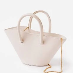 Little Liffner Women's Micro Chained Open Tulip Tote -Parker And Hyde shop CR3643xLIGHTBEIGExAlt1 66844482