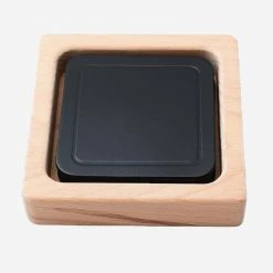 H Barnes And Co 6 Piece Square English Bridle Leather Coaster Set