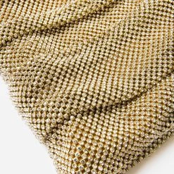 Loeffler Randall Ember Diamanté Gathered Clutch -Parker And Hyde shop EMBER DIAMxGOLDxAlt2 76437579