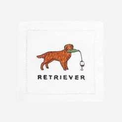 August Morgan Golden Retriever Cocktail Napkin Set