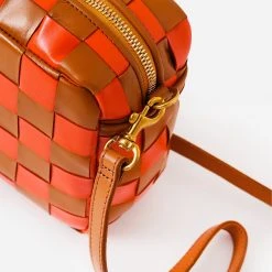 Clare V. Marisol Bag -Parker And Hyde shop HB CB ML 100033xNATURALBLOODORANGECHECKEREDxAlt2 68330310