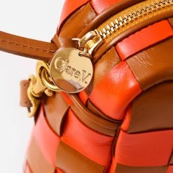 Clare V. Marisol Bag -Parker And Hyde shop HB CB ML 100033xNATURALBLOODORANGECHECKEREDxAlt3 68330313