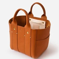 Clare V. Le Petit Box Tote -Parker And Hyde shop HB TT OT 100006xCUOIOVACHETTAxAlt1 68335705
