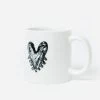 Kerri Rosenthal Pop Heart Mug -Parker And Hyde shop KR22 10073xBLACKHEARTxPrimary 93308205