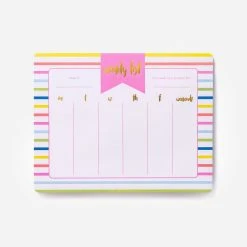Taylor Elliot Designs Striped Weekly Planner