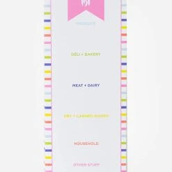 Taylor Elliot Designs Striped Magnetic Grocery List Pad