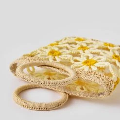 Lele Sadoughi Women's Daisy Crochet Mini Tote -Parker And Hyde shop LSHB190SFxNATURAL200xAlt3 66235018