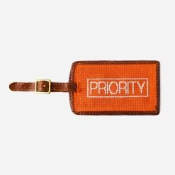 Smathers & Branson Priority Needlepoint Luggage Tag