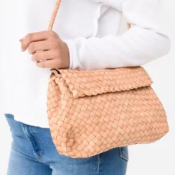 Loeffler Randall Mabel Woven Shoulder Bag -Parker And Hyde shop MABEL WLxDESERTSANDWOVENLEATHERxAlt1 91919759