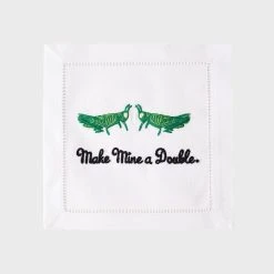 August Morgan Make Mine A Double Cocktail Napkin Set