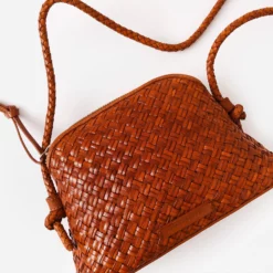 Loeffler Randall Women's Marybeth Woven Crossbody Bag -Parker And Hyde shop MARYBETH WLxTIMBERBROWNxPrimary 65460351