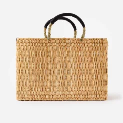 Mer Sea Women's Medina Market Basket -Parker And Hyde shop MERSEMEDINAxNATURALBLACKxAlt1 62267283