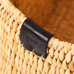 Mer Sea Women's Medina Market Basket -Parker And Hyde shop MERSEMEDINAxNATURALBLACKxAlt4 62267289