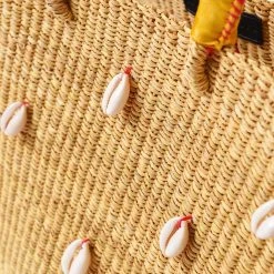 Indego Africa Cowrie Bolga Tote -Parker And Hyde shop MW201xNATURALORANGExAlt4 61921307