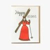 Noteworthy Ski Lady Greeting Card -Parker And Hyde shop NW 1003HOLS N A