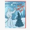 Noteworthy Christmas Yeti Greeting Card -Parker And Hyde shop NW 1046HOLS N A