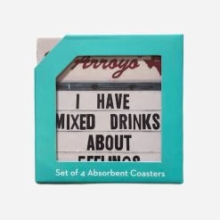 Cozumel Publishing Company El Arroyo Set Of Four Coasters -Parker And Hyde shop SETOF4COASTERSxMIXEDDRINKSxPrimary 88449318
