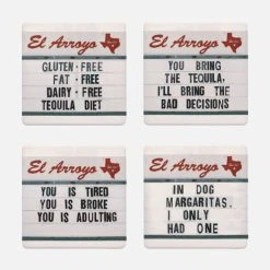 Cozumel Publishing Company El Arroyo Set Of Four Coasters -Parker And Hyde shop SETOF4COASTERSxTEQUILADIETxPrimary 21153903