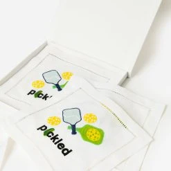 August Morgan Pickled Cocktail Napkin Set