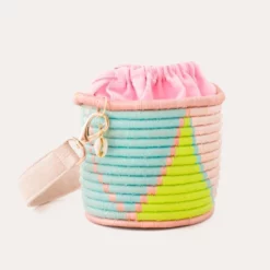 Indego Africa Coquina Teal Bucket Bag