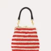 Clare V. Flore Bag -Parker And Hyde shop hb sh fr 100023 cream redstripedraffia