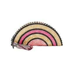 Rebecca Minkoff Straw Taco Clutch -Parker And Hyde shop hs18nwsc76 pinkmulti