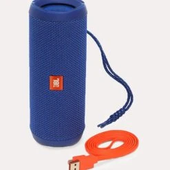 JBL Flip 4 Portable Bluetooth Waterproof Speaker -Parker And Hyde shop jblflip4 bluealt2